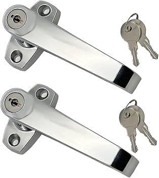 PUROCEAN 2 Sets Level Handle Cam Lock,L-Type Locking Door